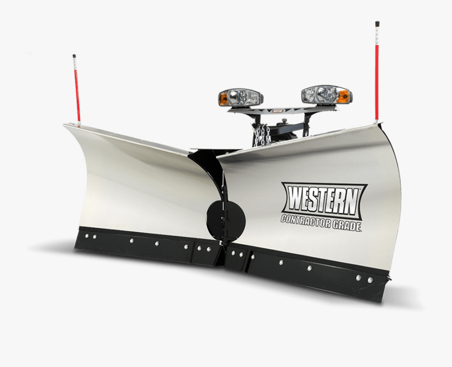 Western Stainless Steel V Plow, Transparent Clipart