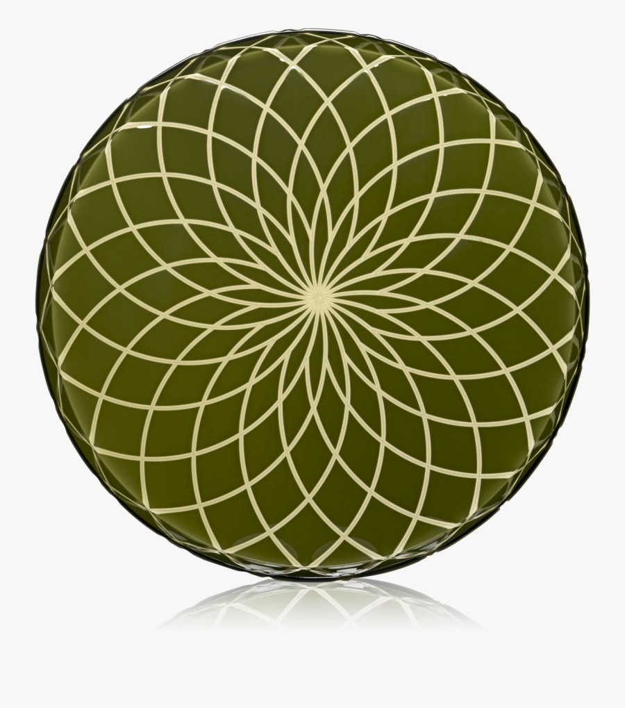 Round Tray Large Filigrana Moss Green - Flower Of Life Eye, Transparent Clipart