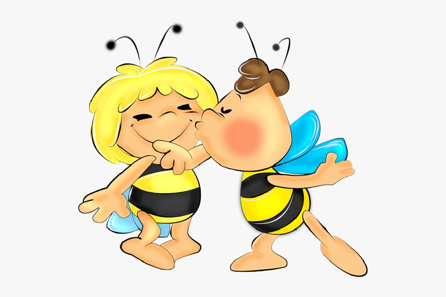 Bee Clipart Friend - Bees In Love Cartoons, Transparent Clipart