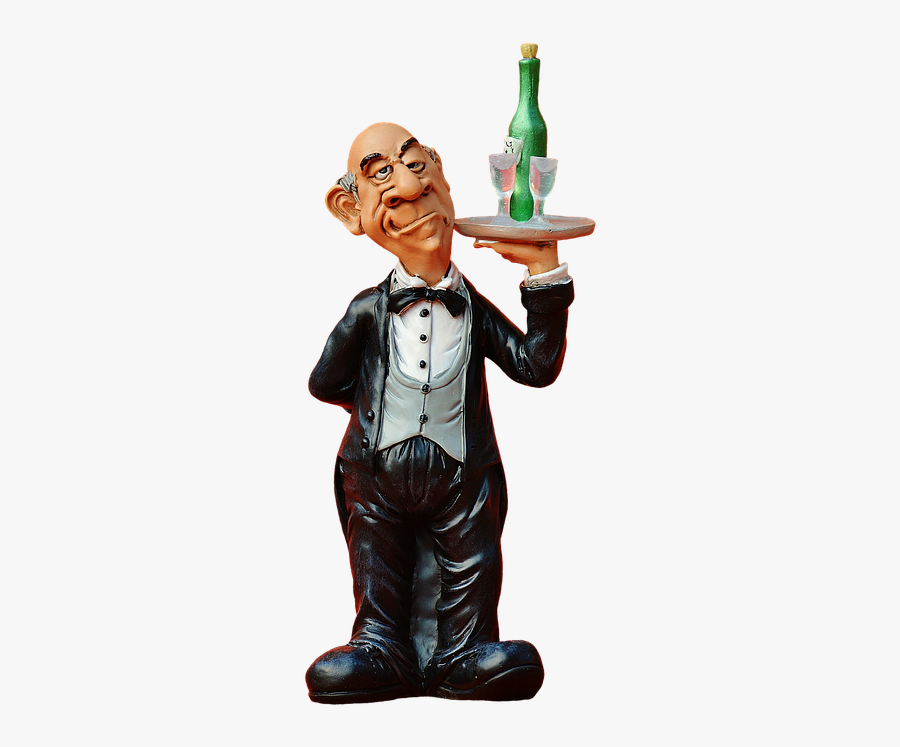Butler, Tray, Beverages, Wine, Champagne, Operation - Bandeja De Bebidas Png, Transparent Clipart