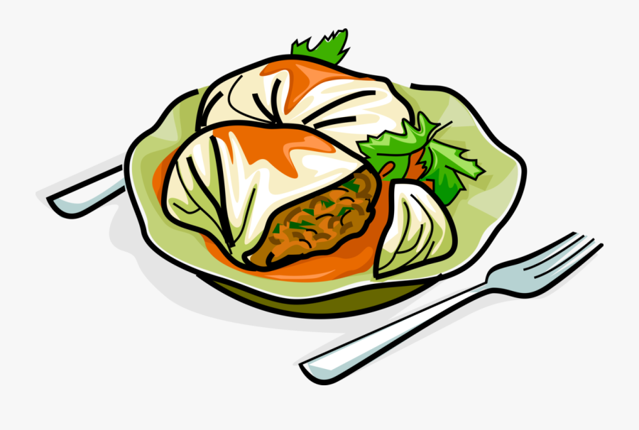 Stuffed Cabbage Rolls With - Clip Art Cabbage Rolls, Transparent Clipart