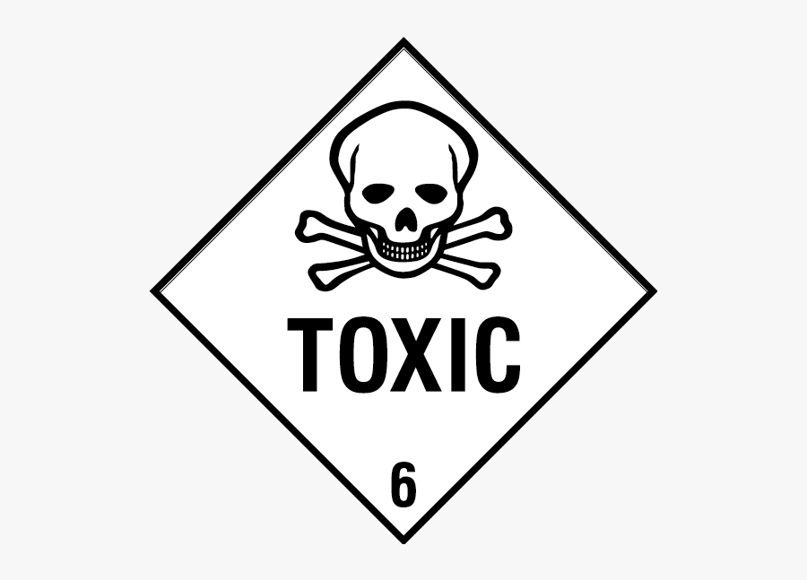Toxic 6 Sign, Transparent Clipart