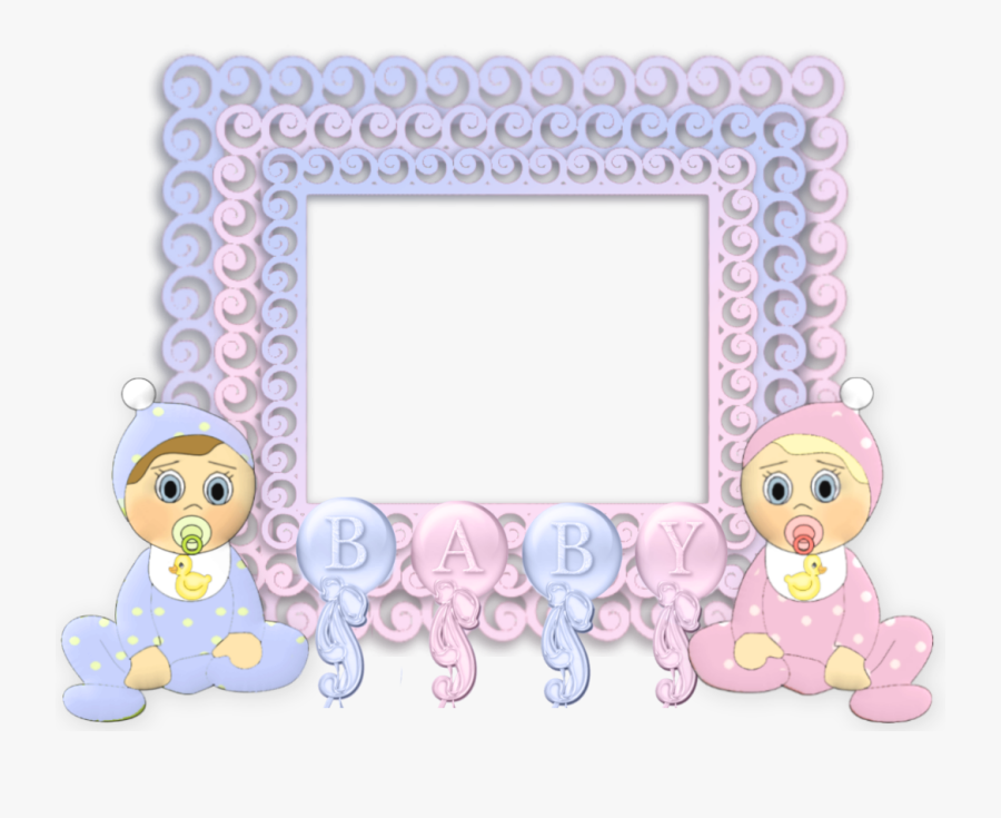 Transparent Pink And Blue - Frame For Baby Transparent Background, Transparent Clipart