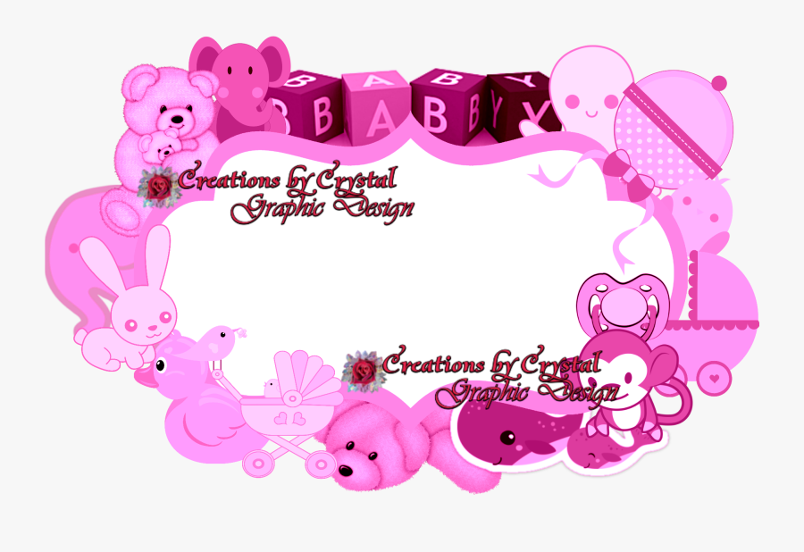 Transparent Baby Girl Border Clipart - Borders For Baby Announcement, Transparent Clipart