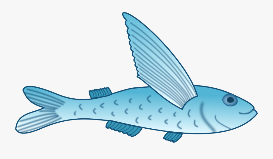 Flying Fish Vector Clipart Image Free Stock Photo Public - Fish With Fin Clipart, Transparent Clipart