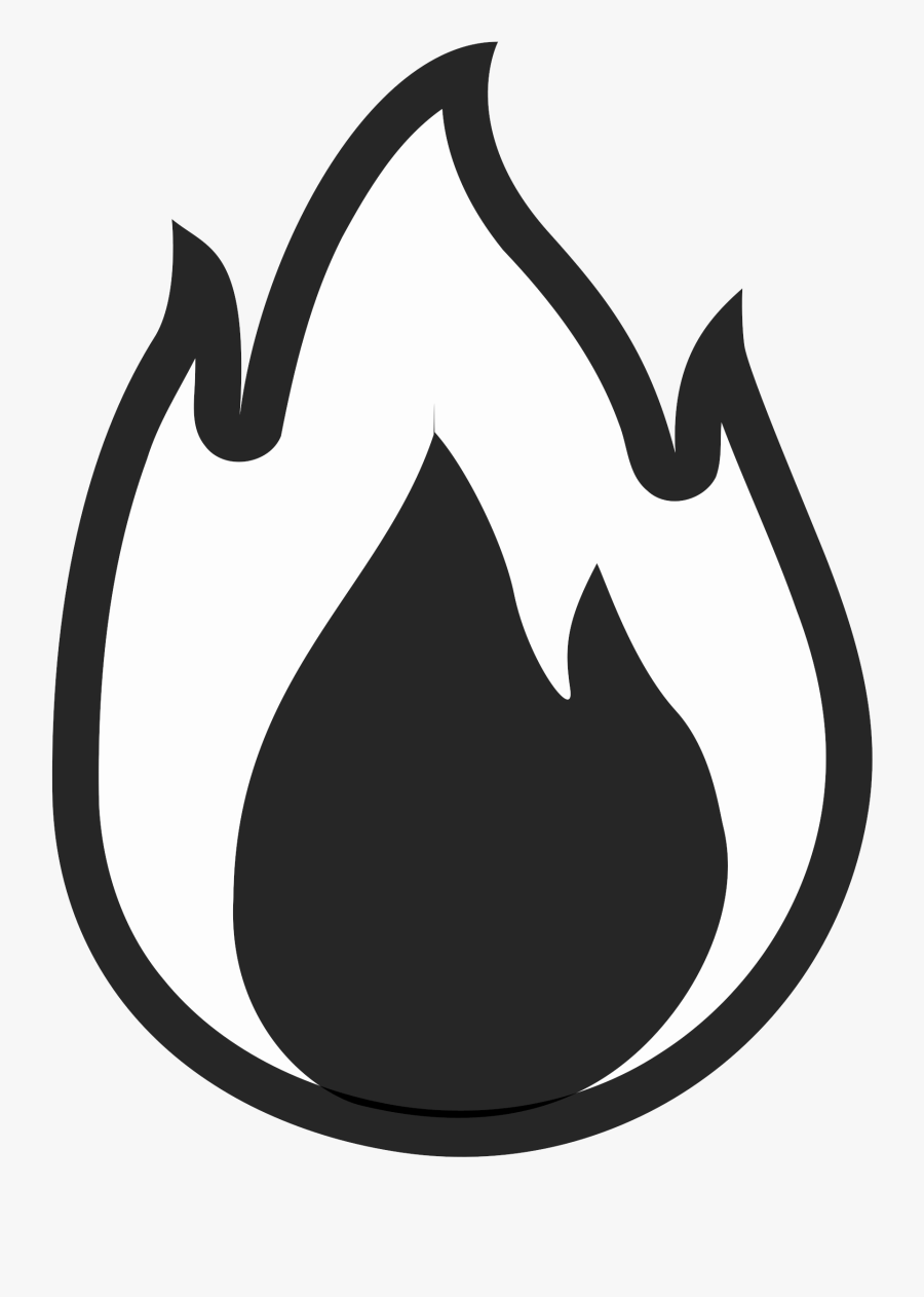 Flame Monochrome Clipart Image Free Stock Photo Public - Fire Vector Black And White, Transparent Clipart