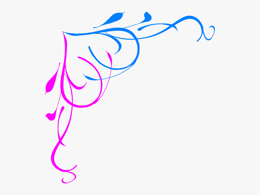 Blue Pink Border Clip Art At Clker - Hearts Black And White, Transparent Clipart