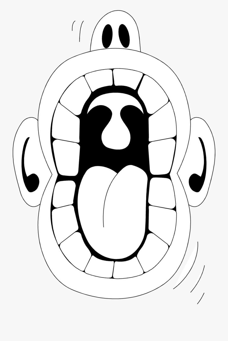 Graphic Freeuse Stock Free Stock Photo Illustration - Mouth Wide Open Laughing, Transparent Clipart