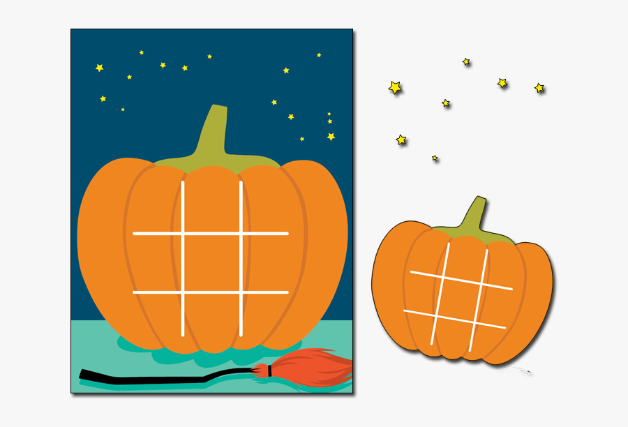 Pumpkin Tic Tac Toe Printable, Transparent Clipart