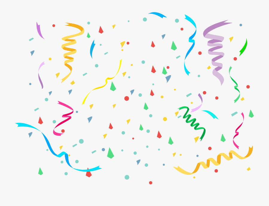 Party Multicolor Confetti Png Min - Birthday Confetti Transparent Background, Transparent Clipart