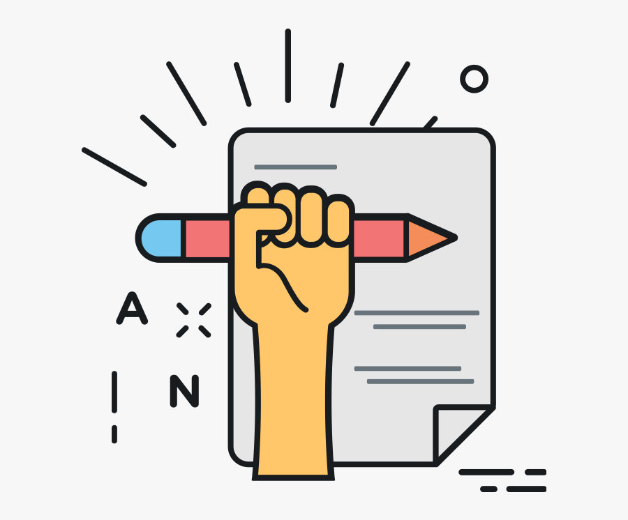 Creative Transparent Writing Clipart - Acordeon Facil De Dibujar, Transparent Clipart