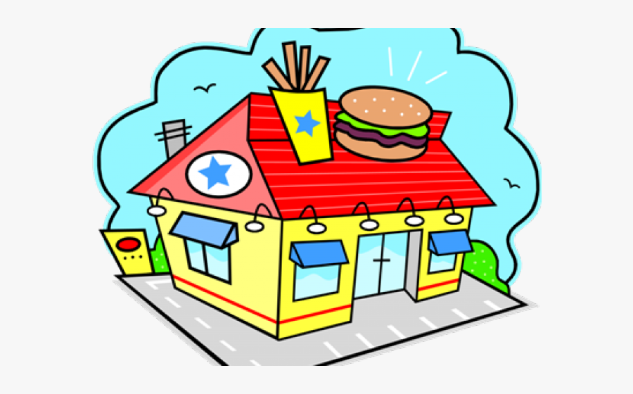 Transparent Eating At A Restaurant Clipart - Fast Food Restaurant Clipart, Transparent Clipart