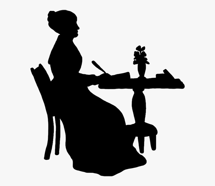 Writing Silhouette At Getdrawings - Old Lady Silhouette Transparent, Transparent Clipart