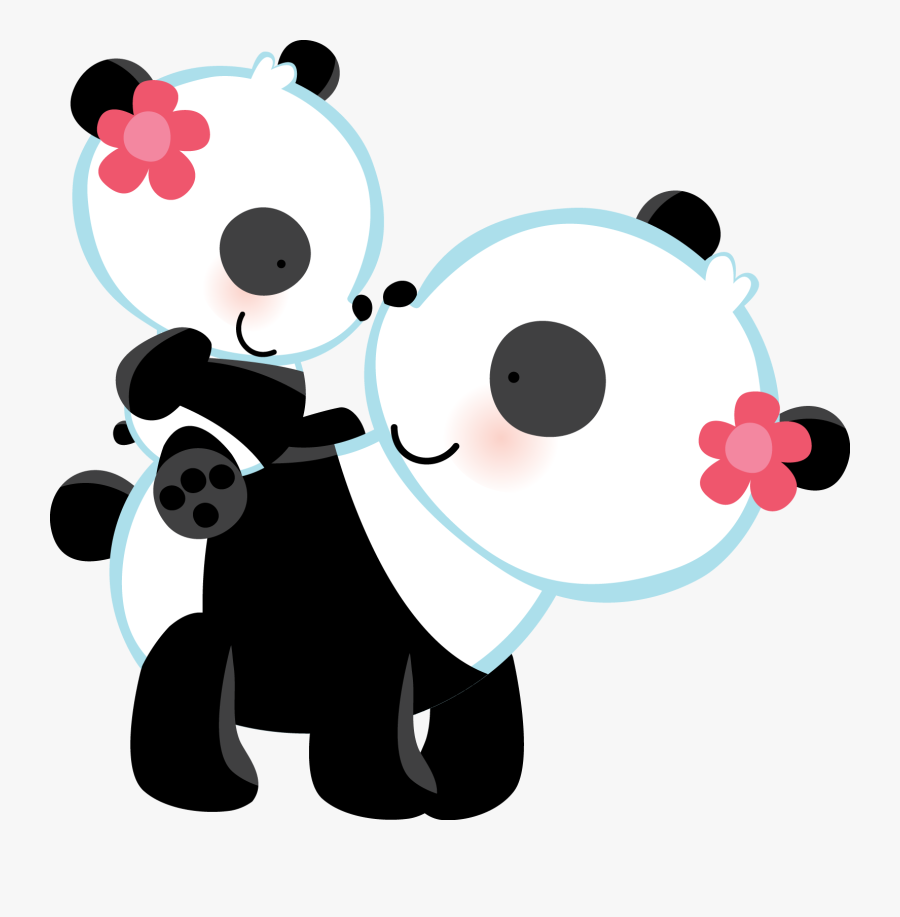 Clipart Bear Mothers Day - Mom And Baby Panda Clipart, Transparent Clipart