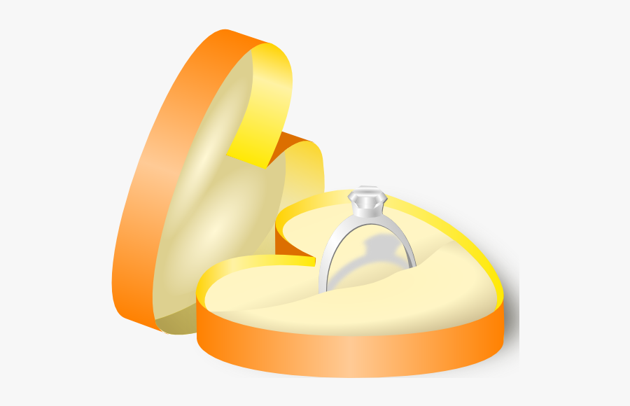 Cartoon Wedding Ring Box, Transparent Clipart