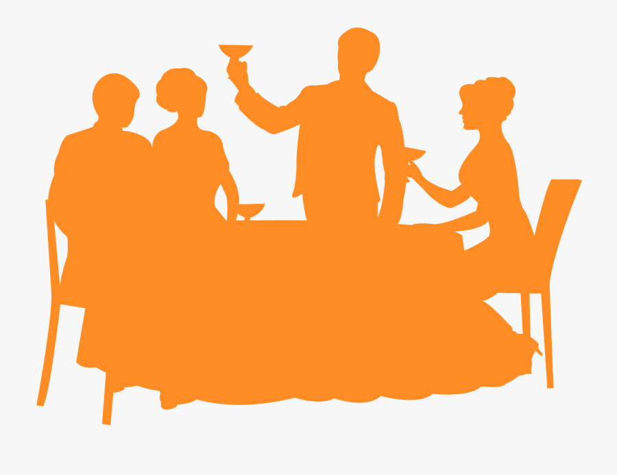 Restaurant Silhouette Orange, Transparent Clipart