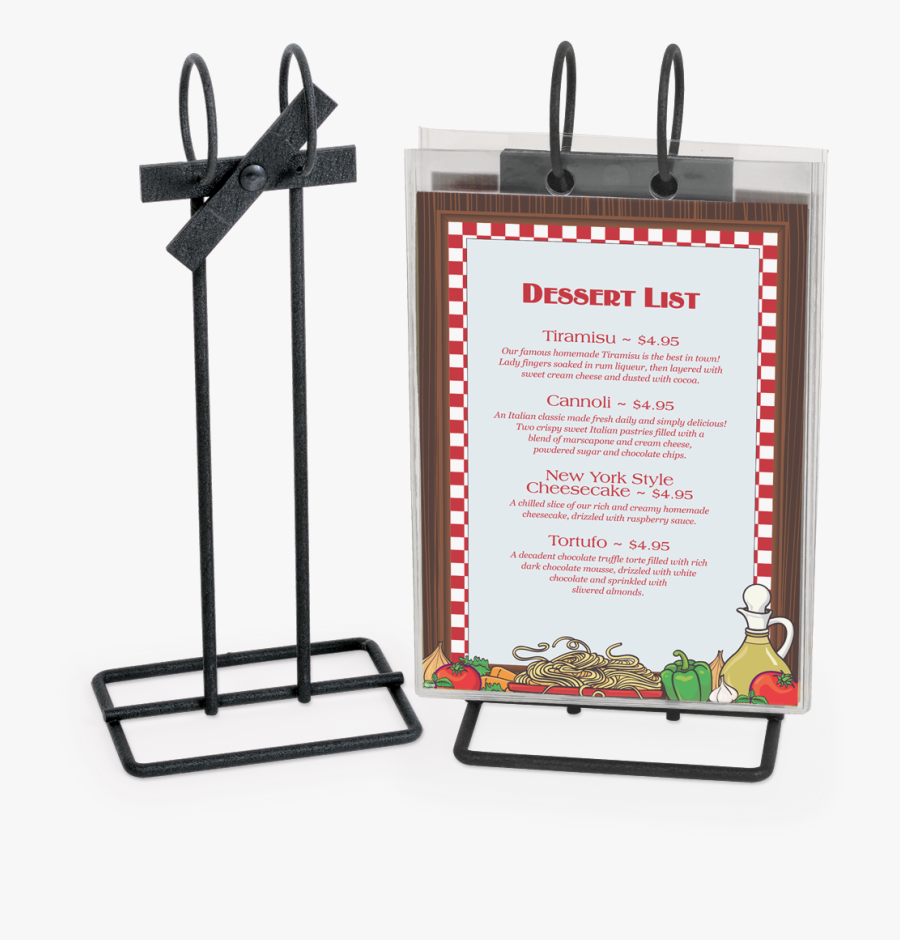 Clipboard Clipart Restaurant - Menu Flip Stand, Transparent Clipart