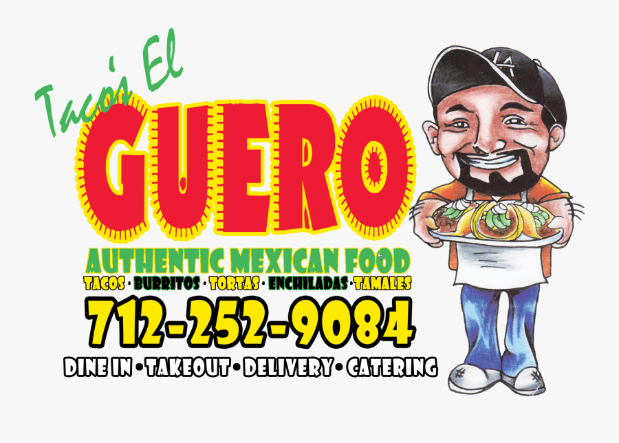 Fish Taco Clipart Mexican Restaurant - El Guero Sioux City, Transparent Clipart