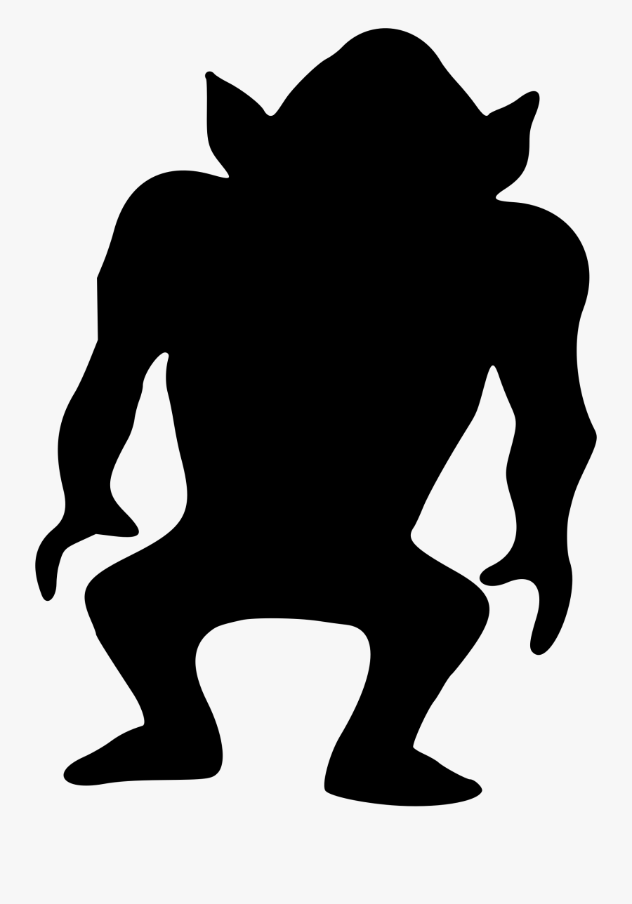 Silhouette Cookie Monster Drawing Logo - Monster Silhouette Clipart, Transparent Clipart