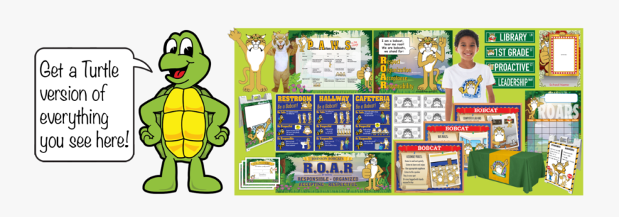 Pbis Posters Turtle Mascot Clip Art, Transparent Clipart