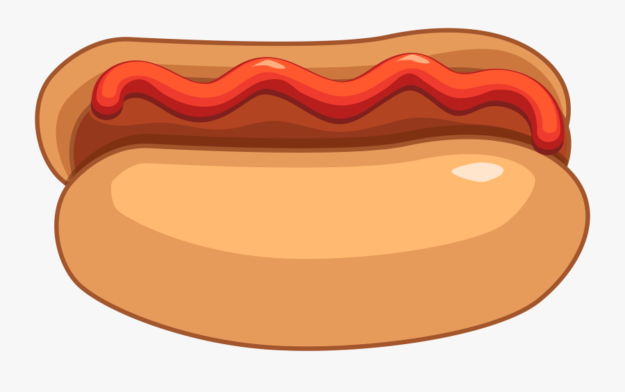 Hot Dog And Ketchup Png Clipart - Cartoon Hot Dog With Ketchup, Transparent Clipart