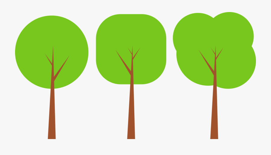 Trees Clipart Pdf ~ Frames ~ Illustrations ~ Hd Images - Flat Tree Vector Png, Transparent Clipart