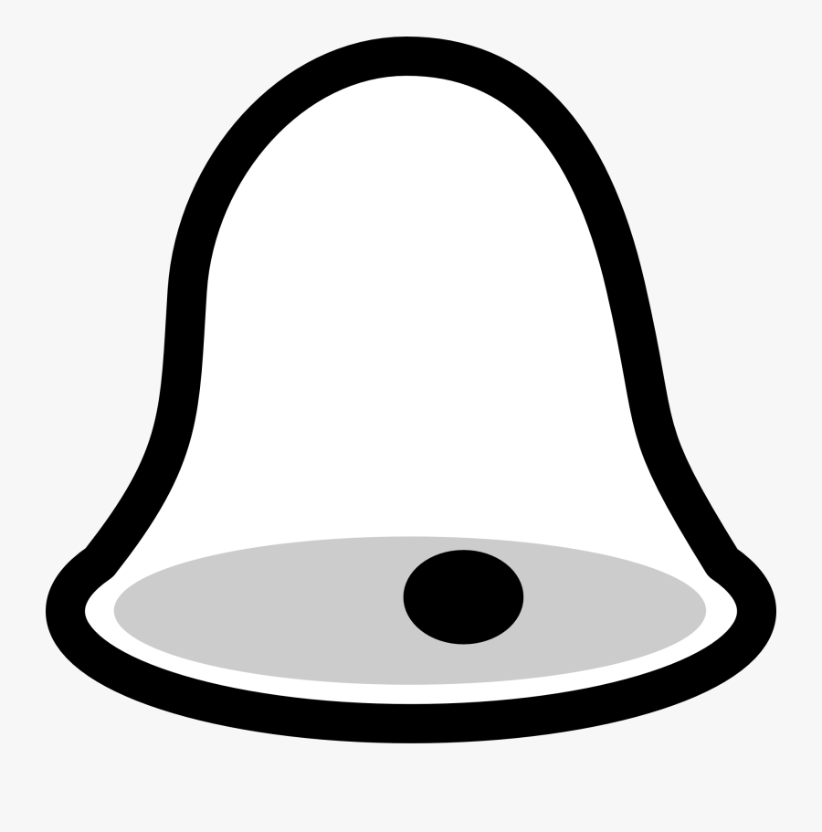 Cross And Wedding Rings Clipart - Free Line Art Christmas Bell Black And White, Transparent Clipart