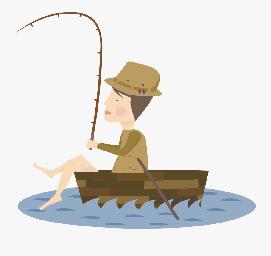 Cartoon Fisher Man Png, Transparent Clipart