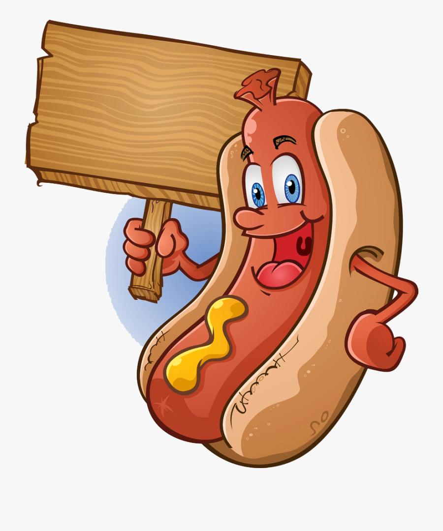 Hot Dog Sausage Bratwurst Barbecue - Happy Hot Dog, Transparent Clipart