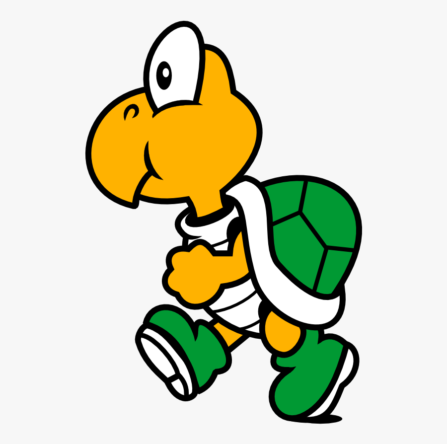 Super Mario Turtle Clipart - Koopa Troopa 2d, Transparent Clipart