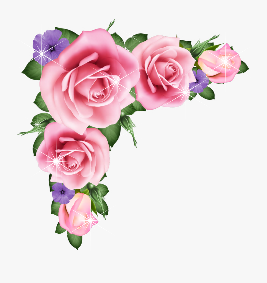 Pink Floral Clipart Example Image - Garden Roses, Transparent Clipart