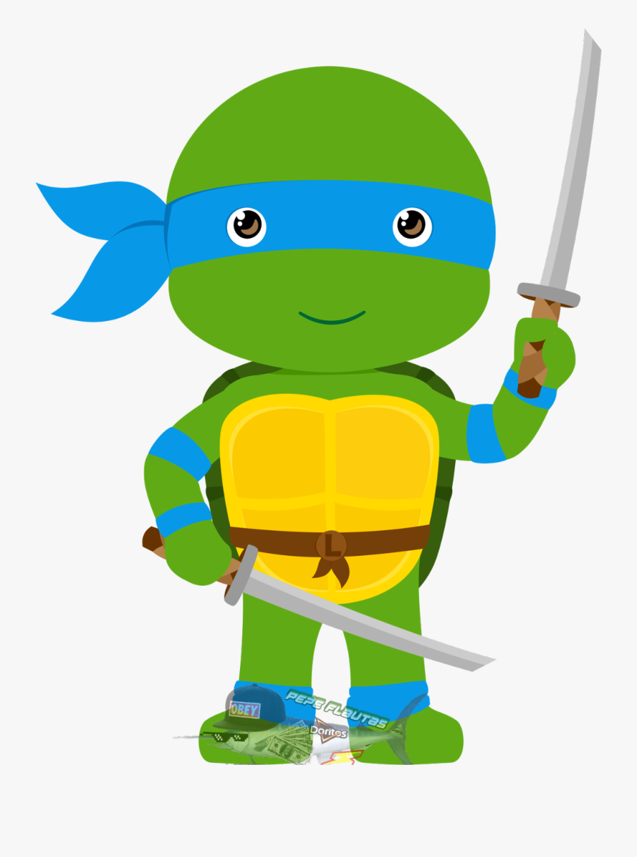 Ninja Turtles Clipart - Turtle Ninja Baby Png, Transparent Clipart
