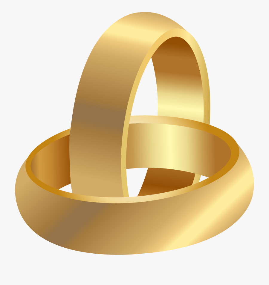 Golden Wedding Rings Png Clip Art, Transparent Clipart