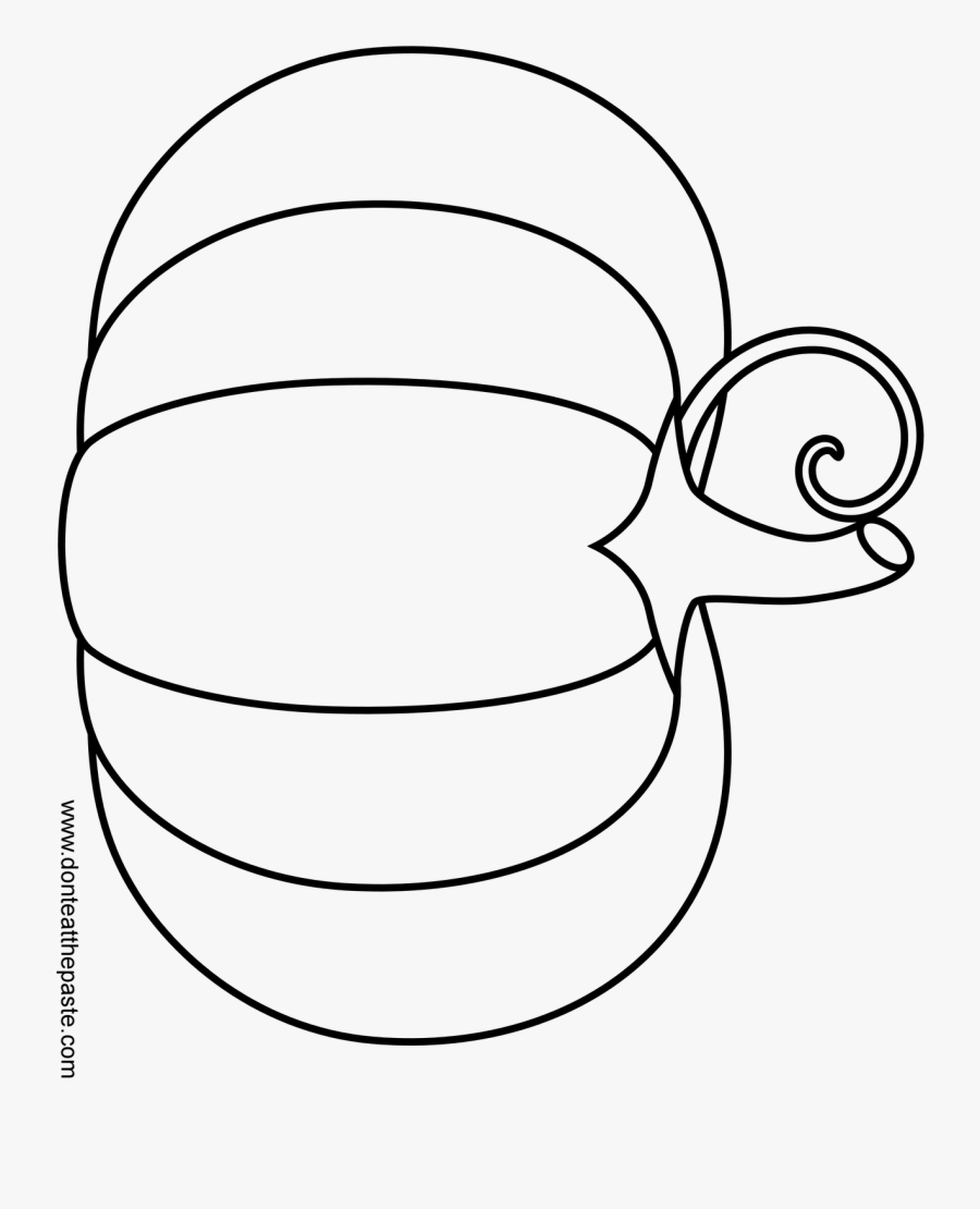 Tall Pumpkin Clipart Black And White Free - Pumpkin Outline Printable, Transparent Clipart