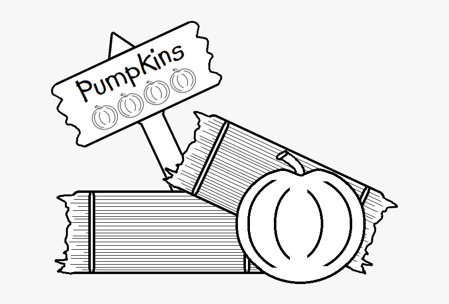 Clip Art Sign Banner Graphics By - Black And White Pumpkin Patch Clipart, Transparent Clipart