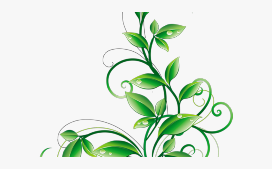 Floral Clipart Leave - Green Vine Border Png, Transparent Clipart