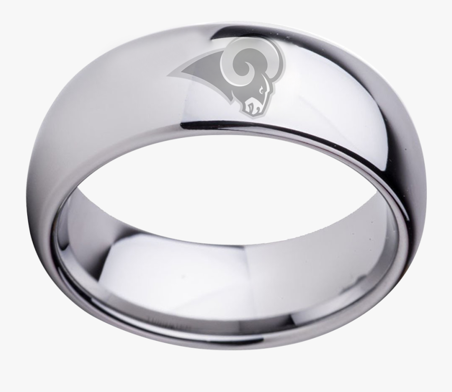 Los Angeles Rams Dome Silver Wedding Band Diehardsportsfanatics - Mens Georgia Wedding Bands, Transparent Clipart