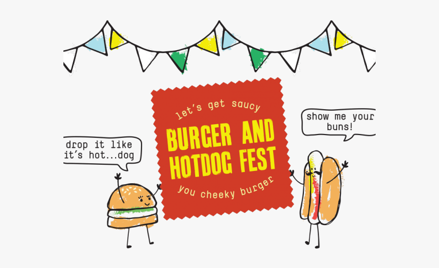 Hot Dog Clipart Burger Hotdog - Cartoon, Transparent Clipart