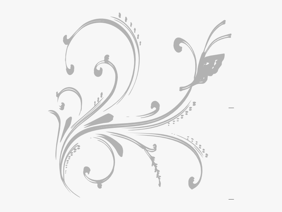 White Floral Designs Png, Transparent Clipart