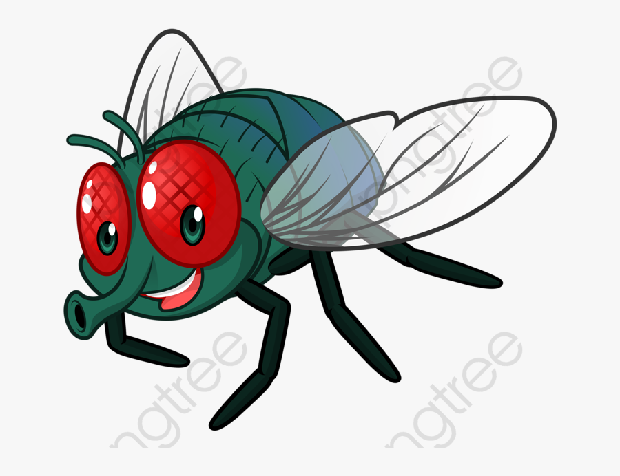Cute Little Bugs - Cartoon Fly Transparent Background, Transparent Clipart