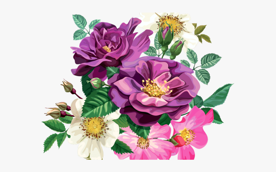 Floral Clipart Transparent Background - Background Image With Flowers, Transparent Clipart