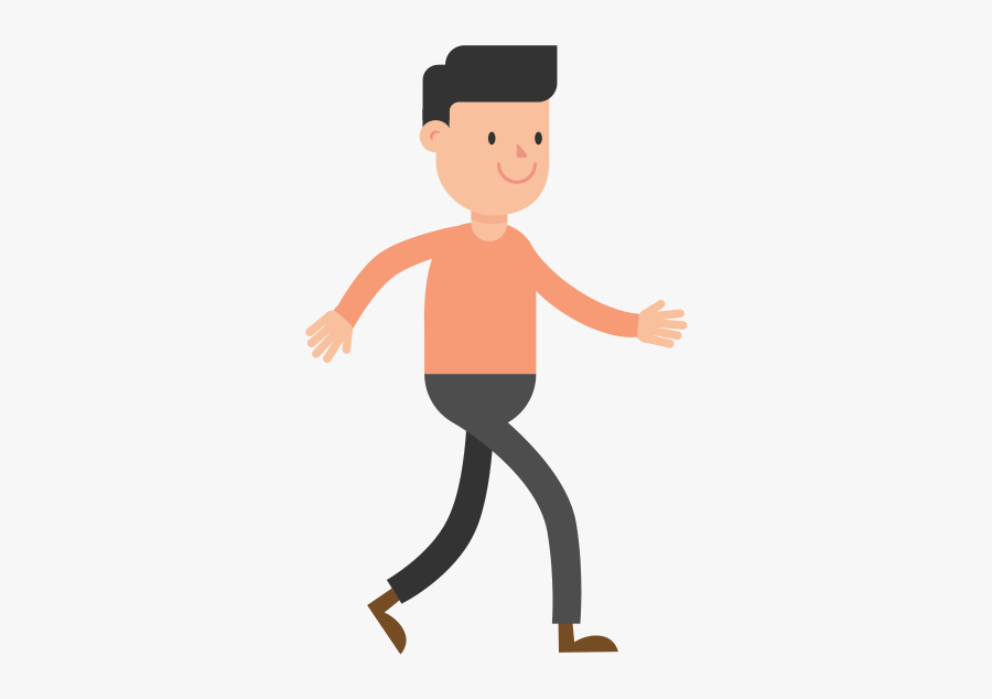 Walking Man Clipart , Png Download - Cartoon Man Walking Clipart, Transparent Clipart