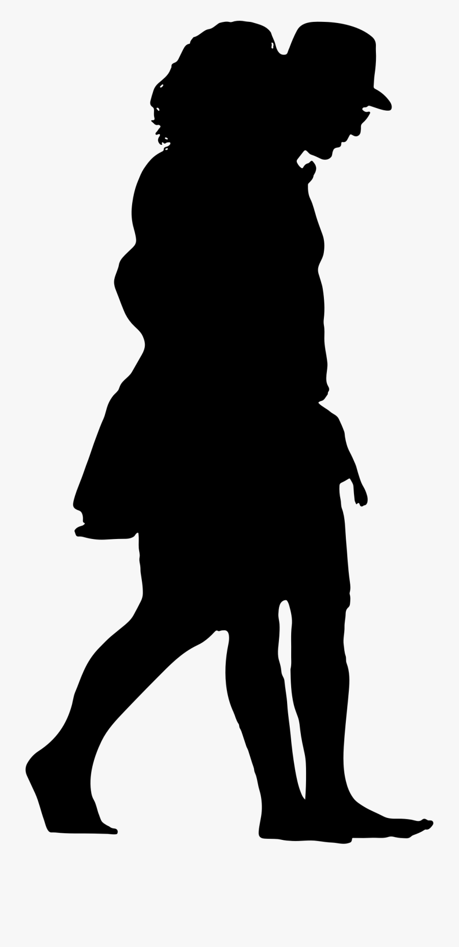 Clipart - Silhouette People Walking Png, Transparent Clipart