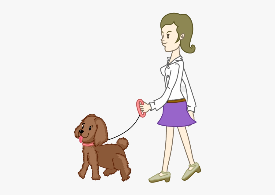 Dog Walking Dog-walking Clipart Transparent Png - 犬 の 散歩 イラスト, Transparent Clipart