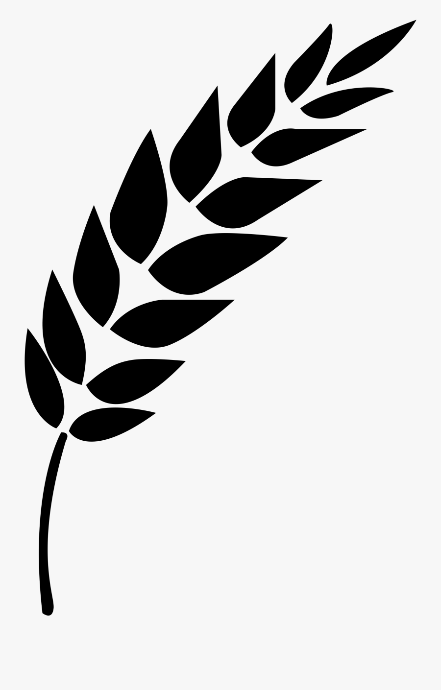 Black And White Wheat Stalk Clipart , Png Download - Wheat Clipart Black And White, Transparent Clipart