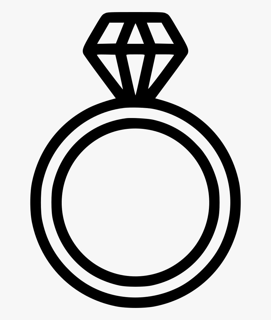 Clipart Diamond Ring Clipart Black And White - Diamond Ring Icon Png, Transparent Clipart