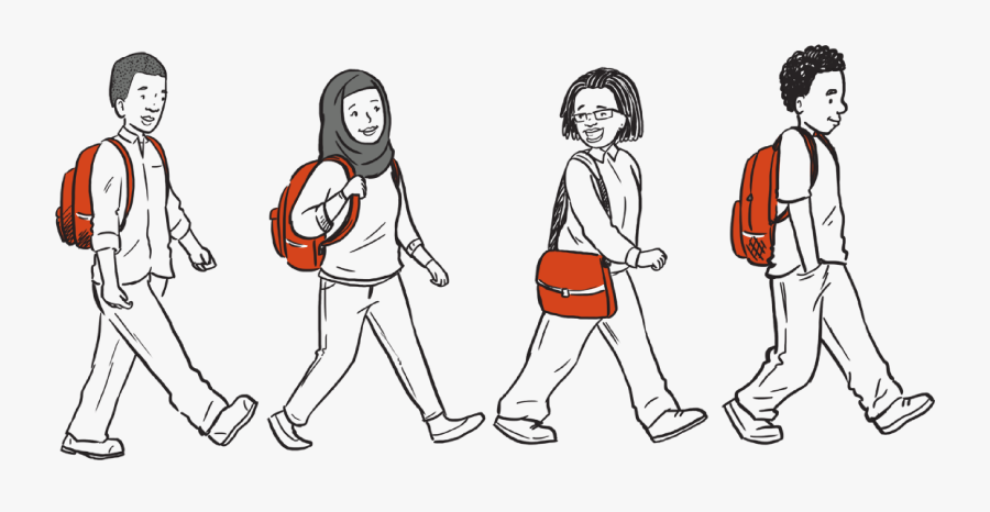 Students Walking Png - Portable Network Graphics, Transparent Clipart