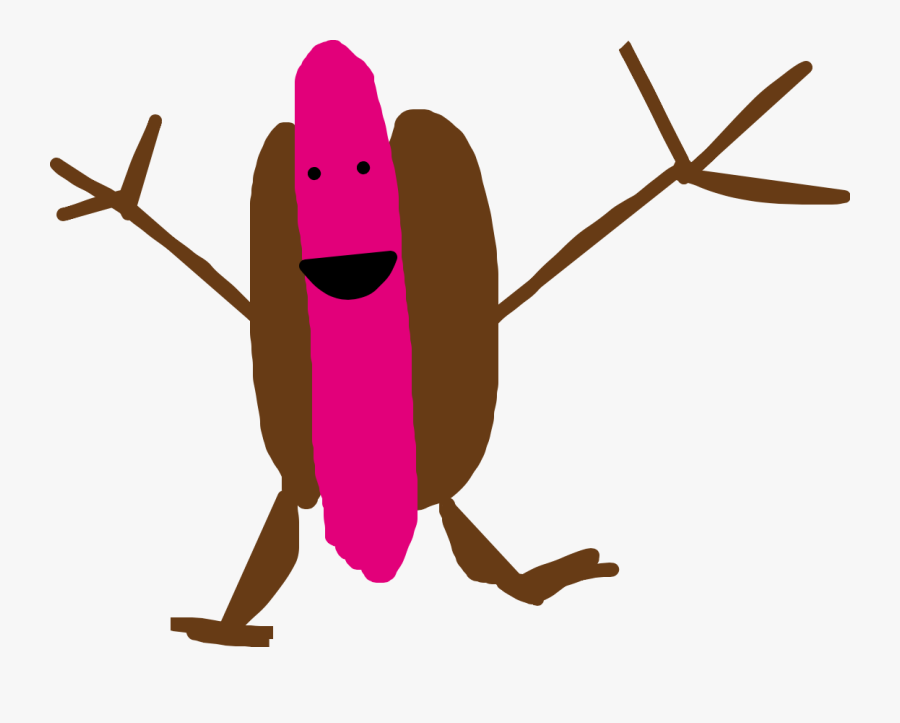 The Length Of Hotdog Is 10 Feet He Likes Carry Hot, Transparent Clipart