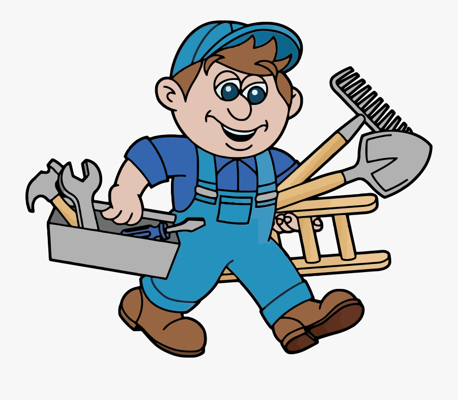 Carpanter Worker Man Walking Clipart Png - Handyman Clipart, Transparent Clipart