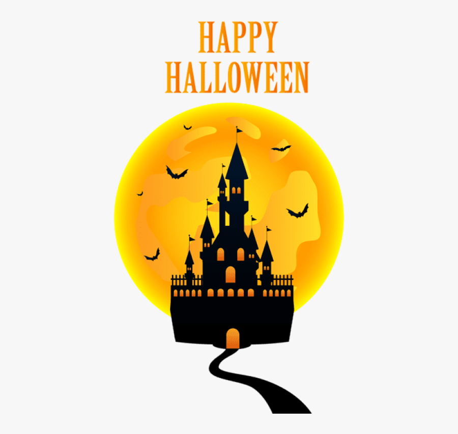 Free Png Happy Halloween With Castle Png Images Transparent - Clipart Happy Halloween, Transparent Clipart